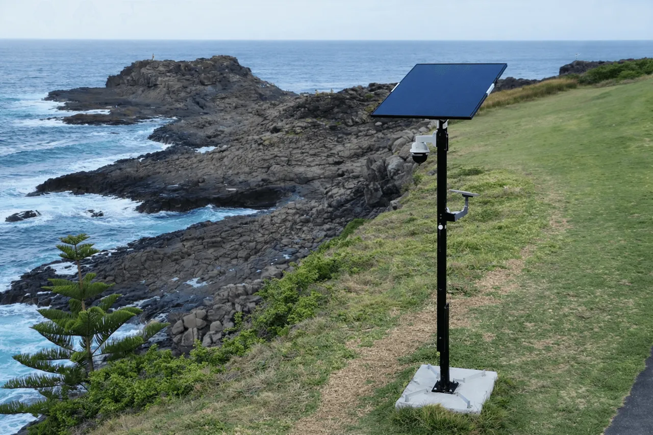 Coastal monitoring camera installation at Kiama.